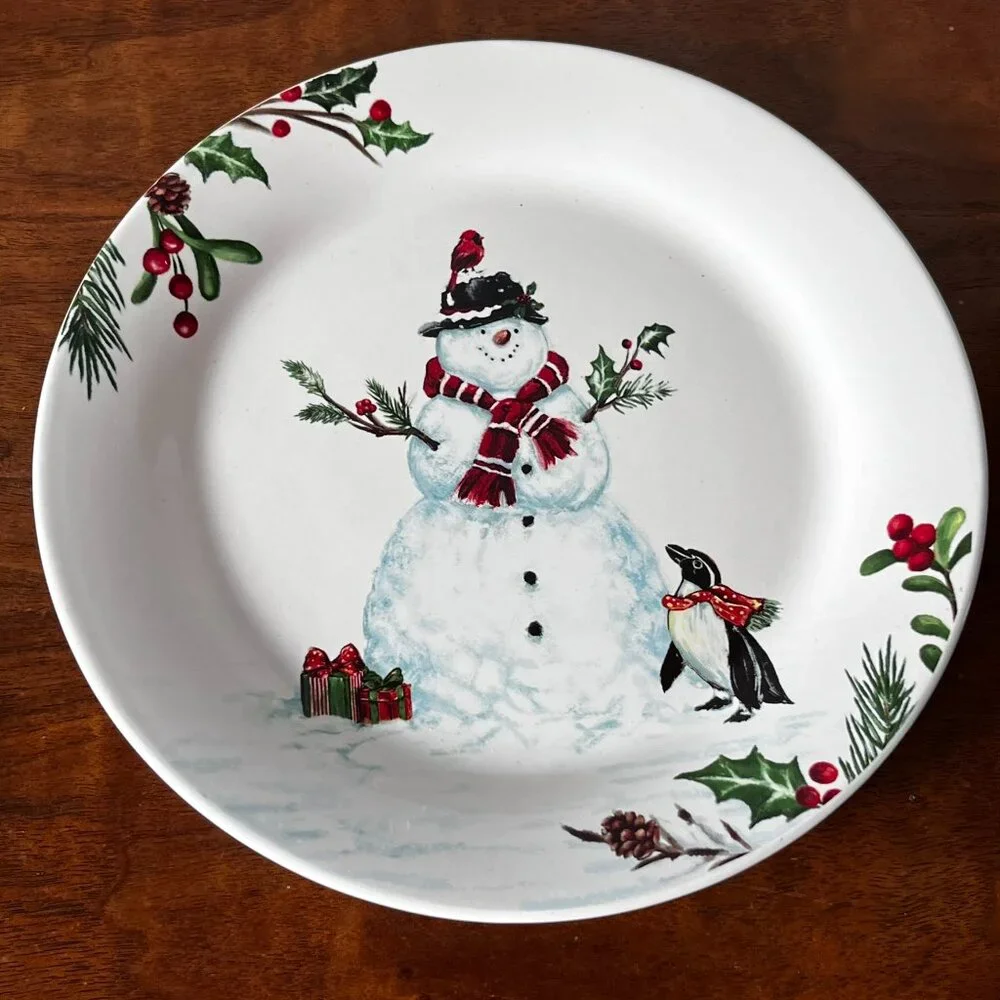 Set of 4 Pier 1 Winter Wonders Ironstone 9